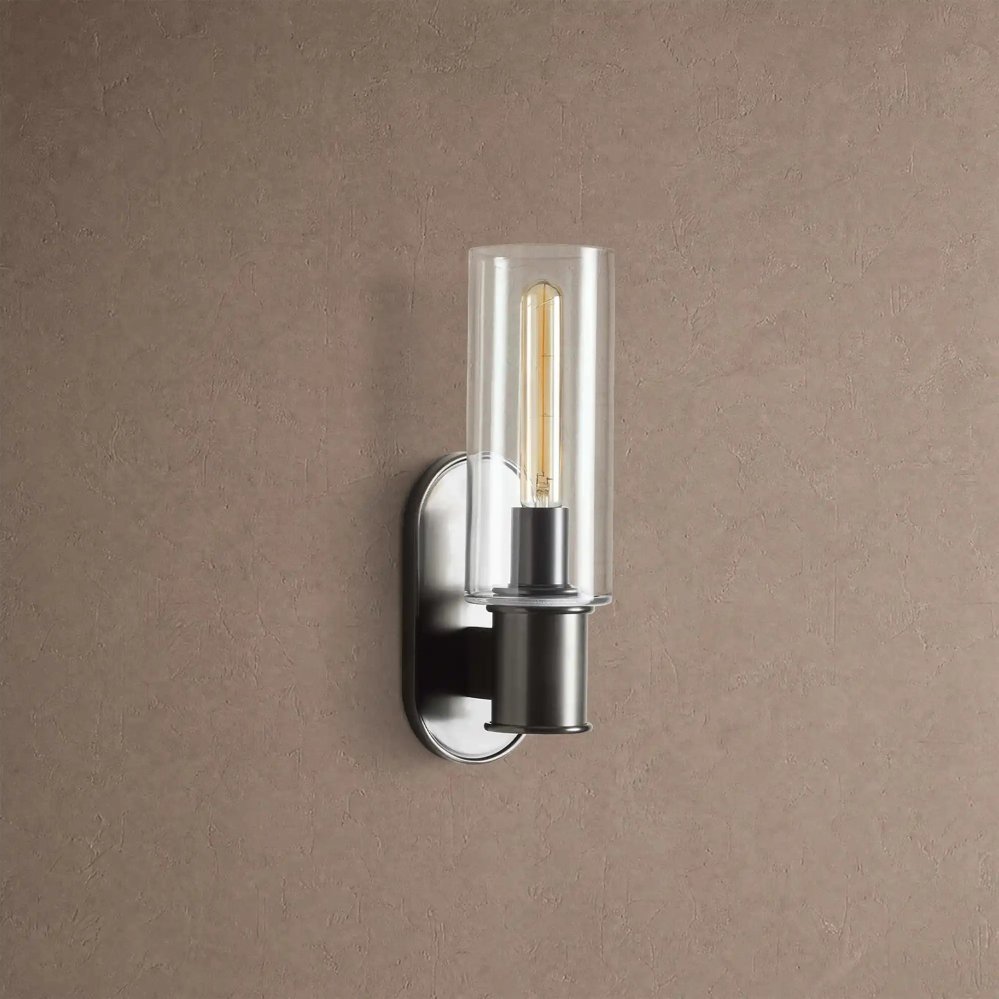 Harline Clear Glass Wall Sconce - BrassBlushlighting