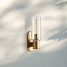 Harline Clear Glass Wall Sconce - NickelBlushlighting