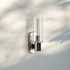 Harline Clear Glass Wall Sconce - NickelBlushlighting