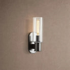 Harline Clear Glass Wall Sconce - BlackBlushlighting