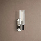 Harline Clear Glass Wall Sconce - NickelBlushlighting
