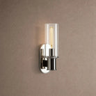 Harline Clear Glass Wall Sconce - NickelBlushlighting