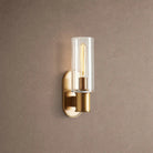 Harline Clear Glass Wall Sconce - BrassBlushlighting