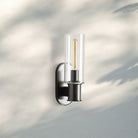 Harline Clear Glass Wall Sconce - NickelBlushlighting