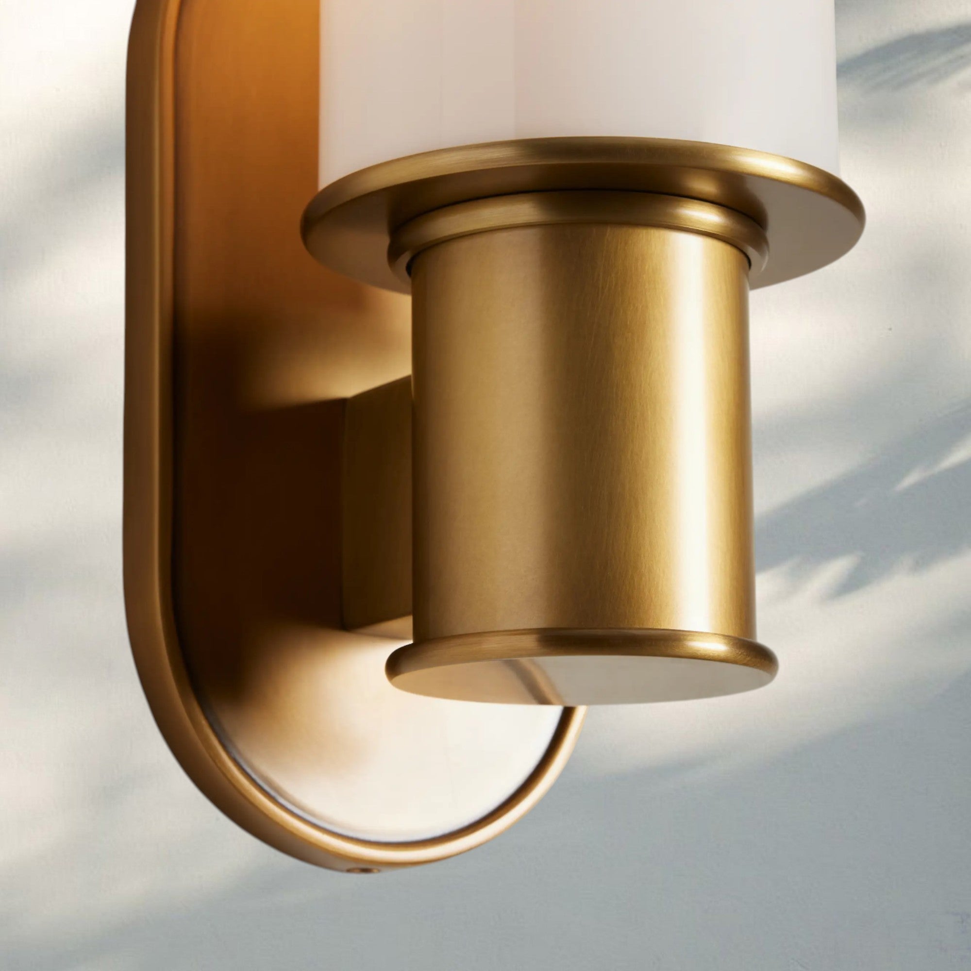 Harline Milk Glass Wall Sconce - NickelBlushlighting