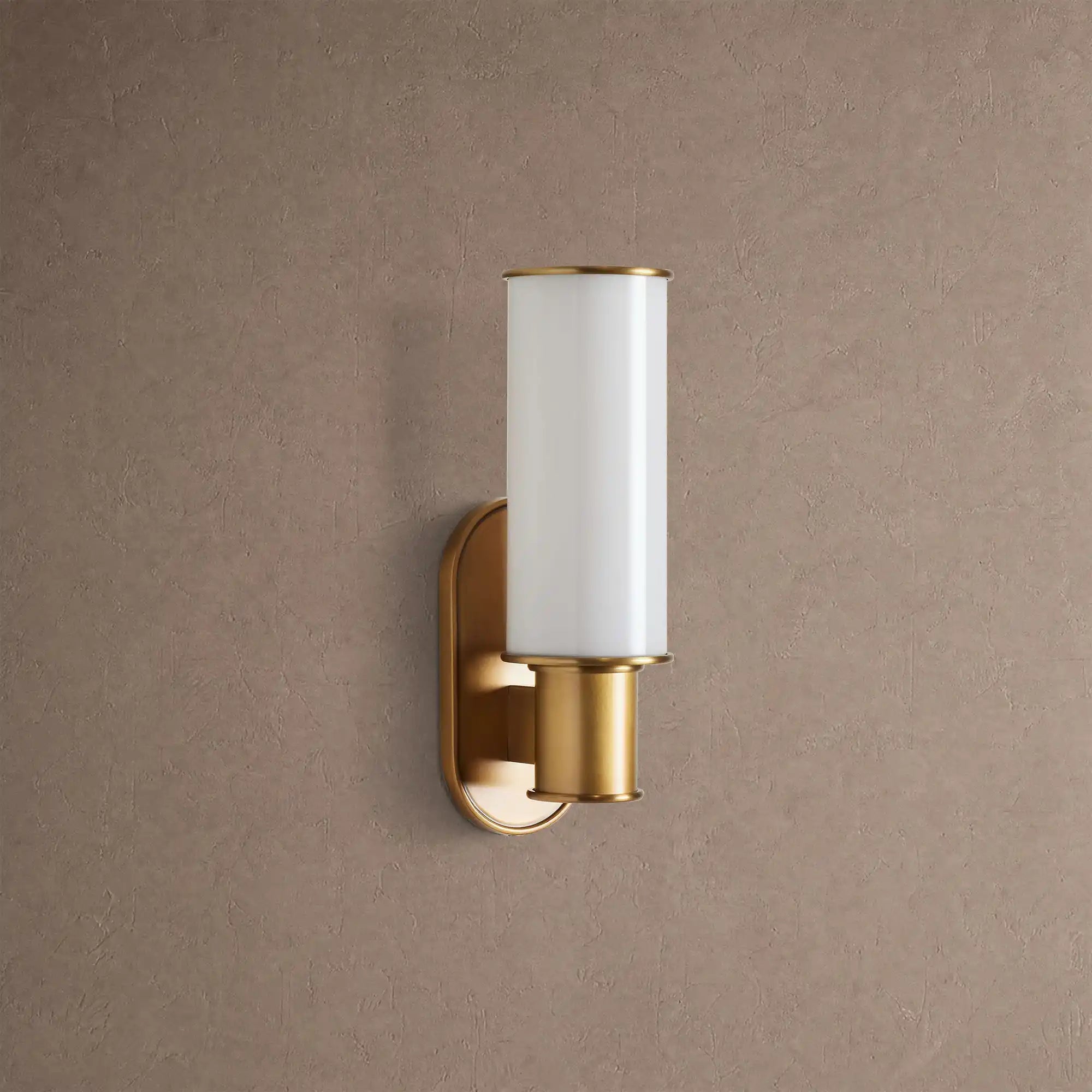 Harline Milk Glass Wall Sconce - BrassBlushlighting