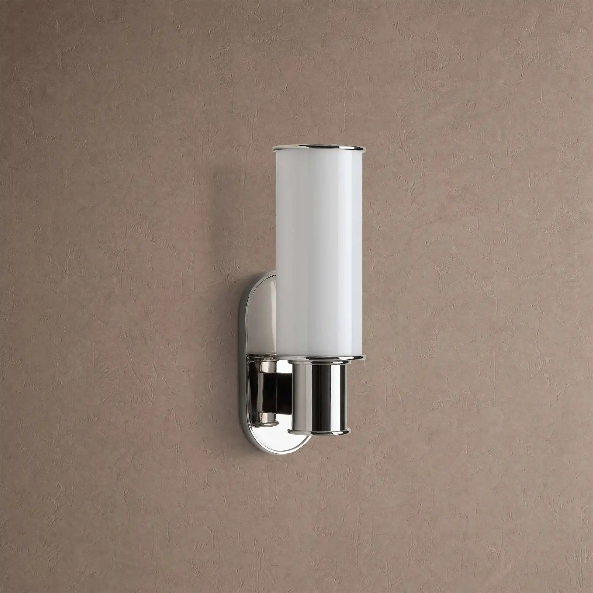 Harline Milk Glass Wall Sconce - NickelBlushlighting