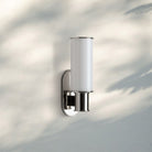 Harline Milk Glass Wall Sconce - NickelBlushlighting