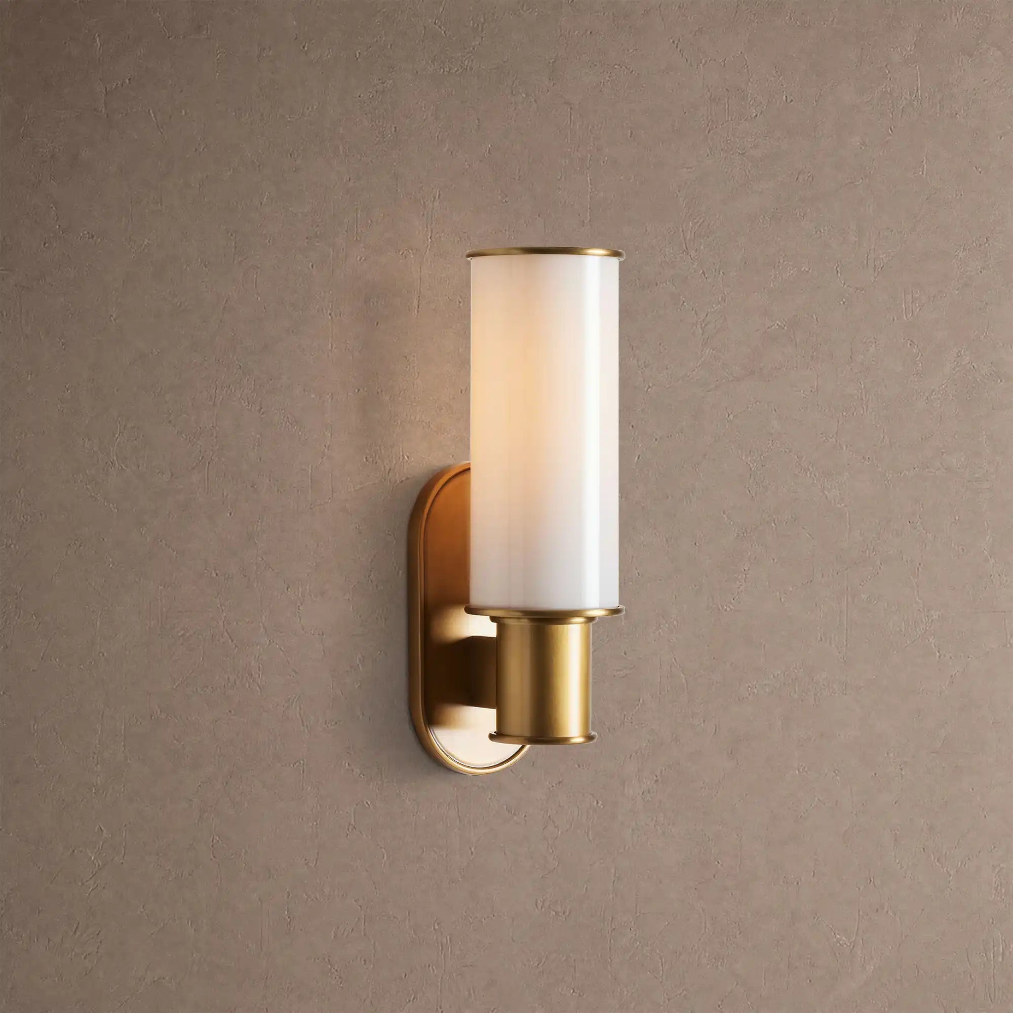 Harline Milk Glass Wall Sconce - BrassBlushlighting