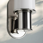 Harline Milk Glass Wall Sconce - NickelBlushlighting
