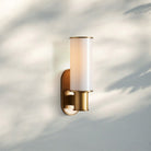Harline Milk Glass Wall Sconce-Brass-