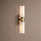 Harline Modern Milk Glass 2-Light Wall Sconce - BrassBlushlighting