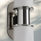Harline Modern Milk Glass 2 - Light Wall Sconce - NickelBlushlighting