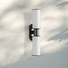 Harline Modern Milk Glass 2-Light Wall Sconce-Bronze-