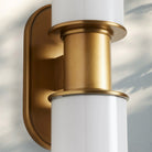 Harline Modern Milk Glass 2 - Light Wall Sconce - NickelBlushlighting
