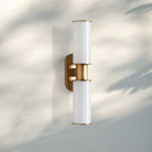 Harline Modern Milk Glass 2-Light Wall Sconce-
