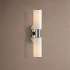 Harline Modern Milk Glass 2-Light Wall Sconce - NickelBlushlighting