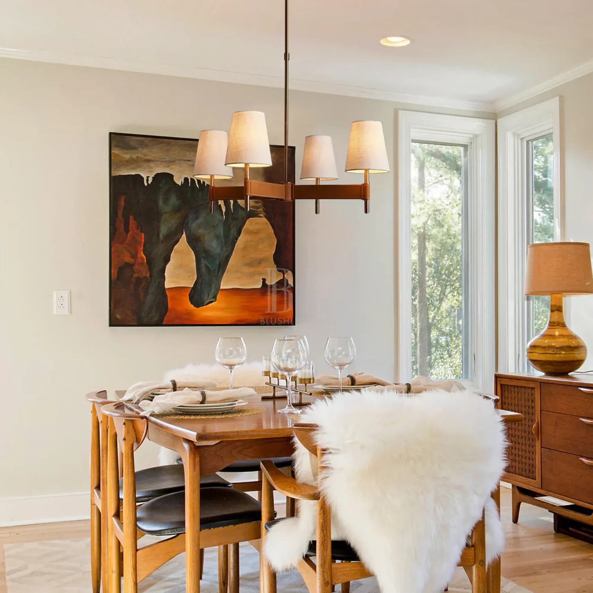 Hasting 4-Light Cross Chandelier-