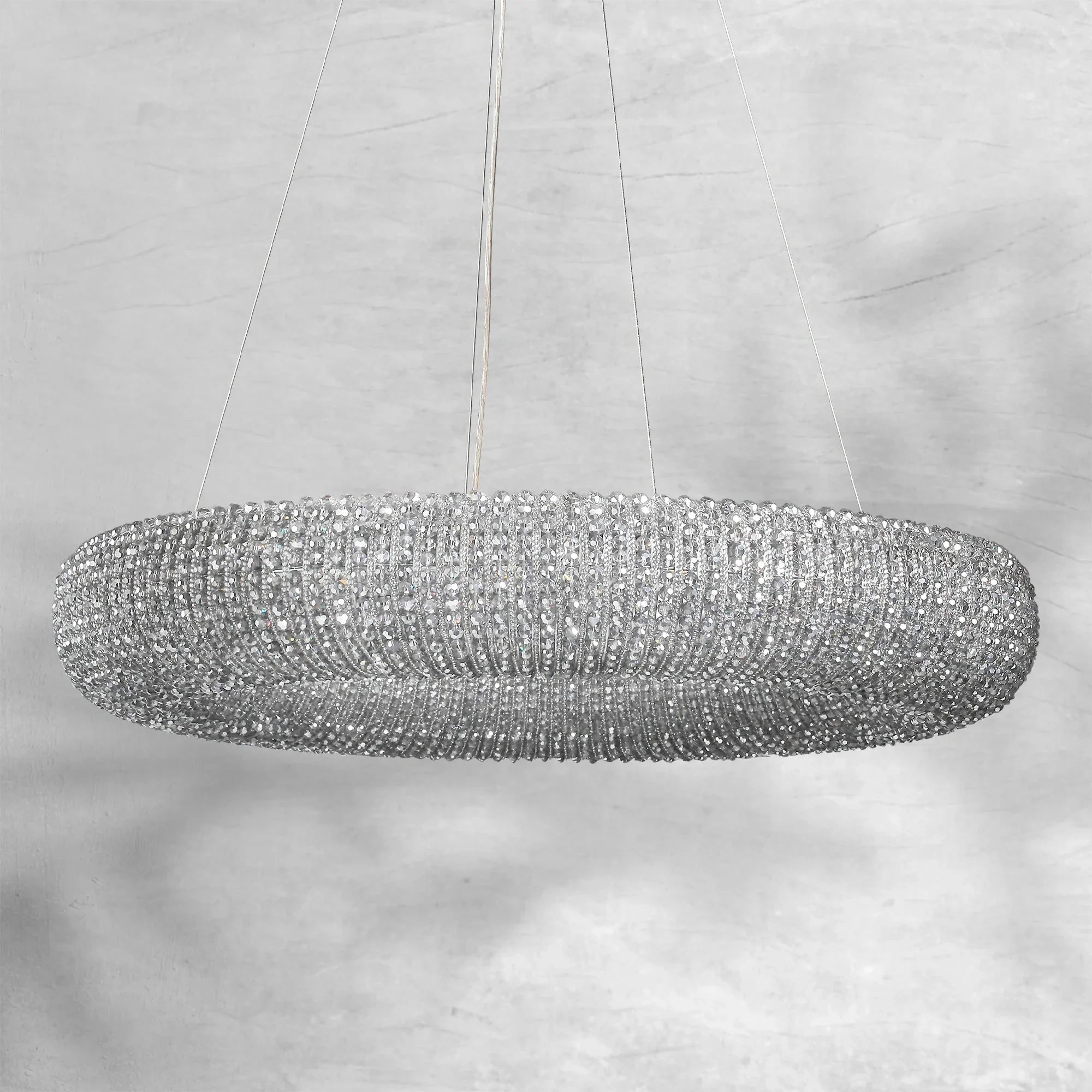 Haze Crystal Round LED Chandelier - Clear59''Blushlighting