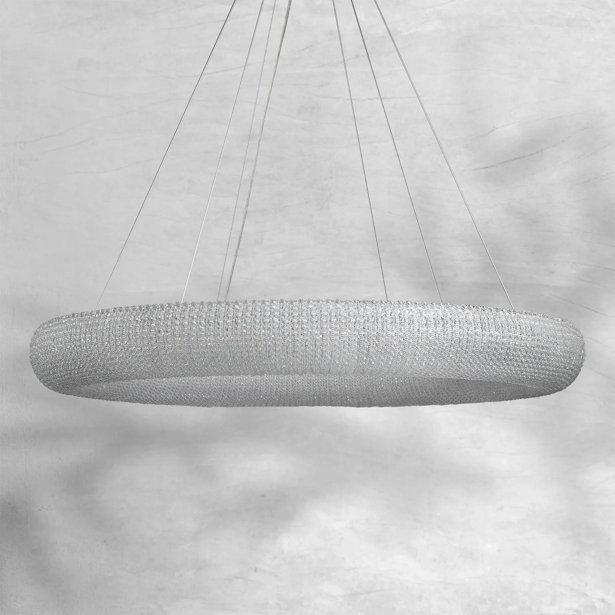 Haze Crystal Round LED Chandelier - Smoke72''Blushlighting