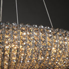 Haze Crystal Round LED Chandelier - Smoke72''Blushlighting
