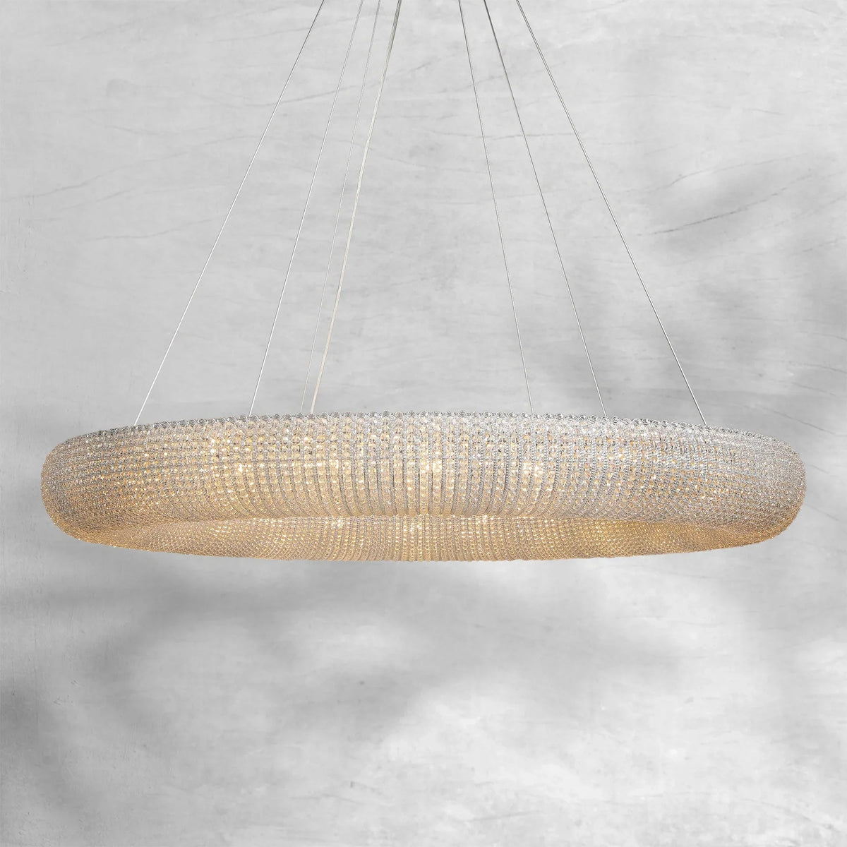 Haze Crystal Round LED Chandelier - Smoke72''Blushlighting