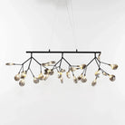 Hazel Modern Branch Chandelier - Matte Black + Smoke GlassBlushlighting