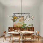 Hazel Modern Branch Chandelier - Matte Black + Smoke GlassBlushlighting