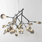 Hazel Modern Branch Chandelier - Matte Black + Smoke GlassBlushlighting
