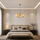 Helena Living Room Chandelier Modern 31" - Smoke Gray GlassBlushlighting