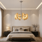 Helena Living Room Chandelier Modern 31" - Smoke Gray GlassBlushlighting