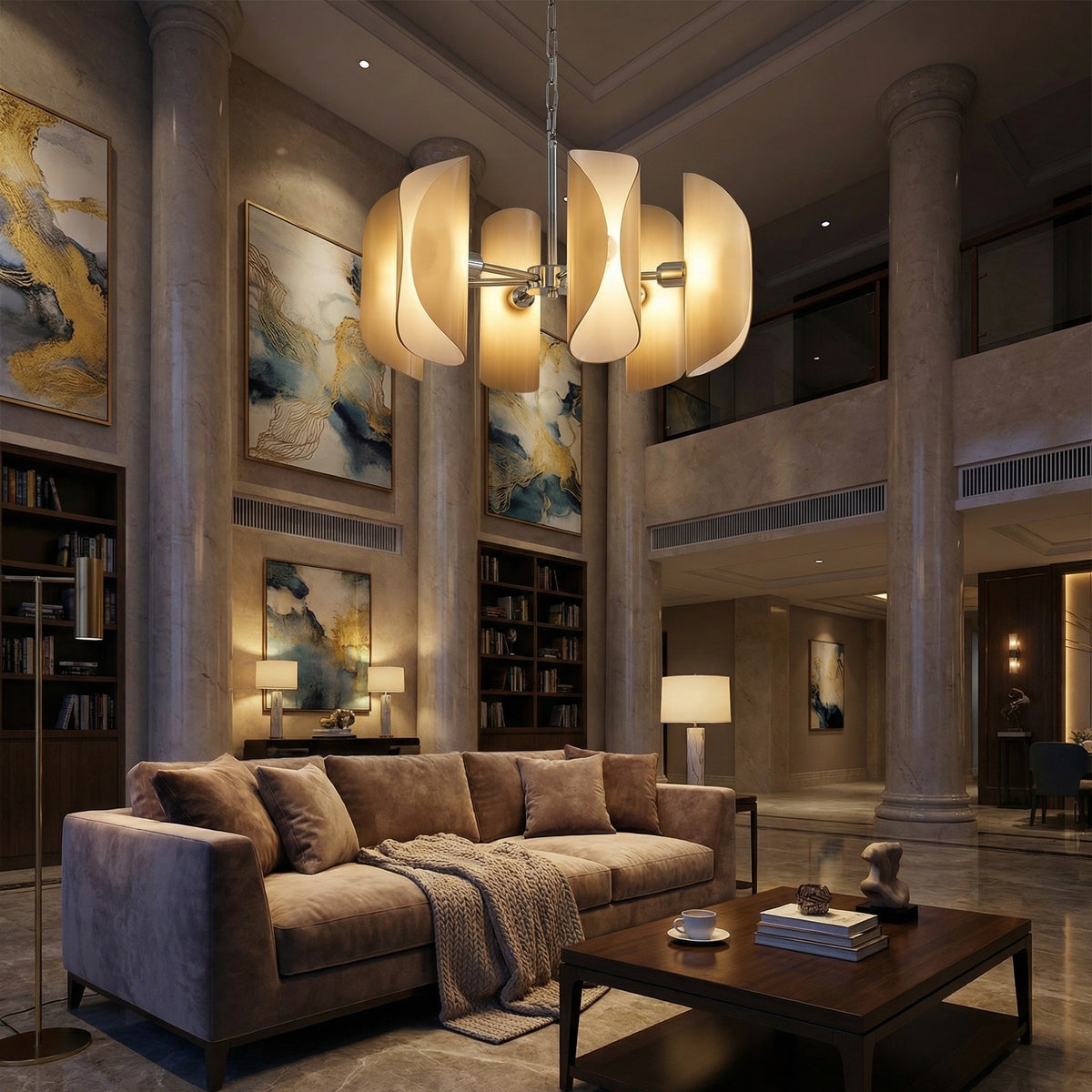 Helena Modern Chrome Glass Pendant Light - Smoke GrayBlushlighting