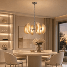 Helena Modern Chrome Glass Pendant Light - OrangeBlushlighting