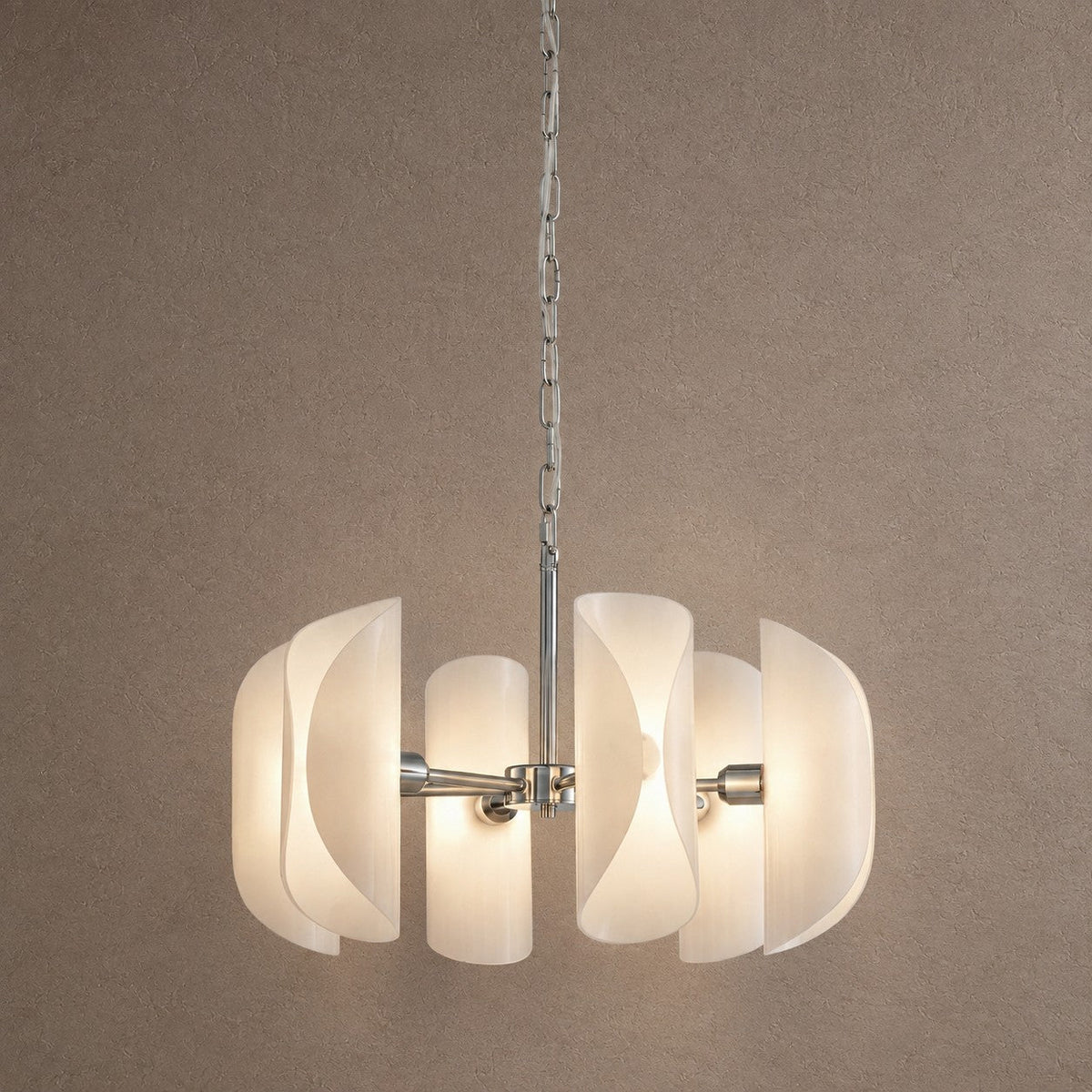 Helena Modern Chrome Glass Pendant Light - Smoke GrayBlushlighting