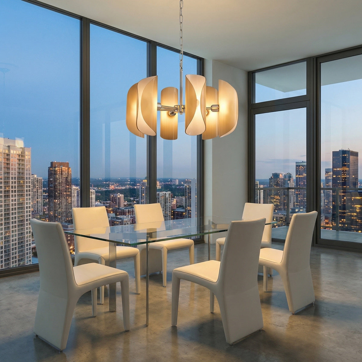 Helena Modern Chrome Glass Pendant Light - Smoke GrayBlushlighting