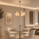 Helena Modern Chrome Glass Pendant Light - OrangeBlushlighting