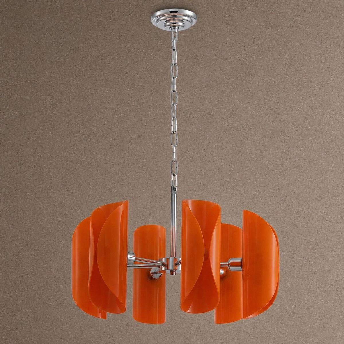 Helena Modern Chrome Glass Pendant Light - ClearBlushlighting