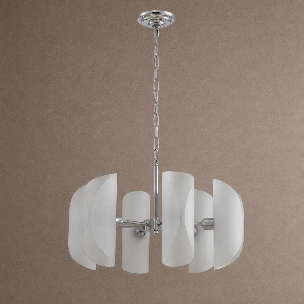 Helena Modern Chrome Glass Pendant Light - Smoke GrayBlushlighting
