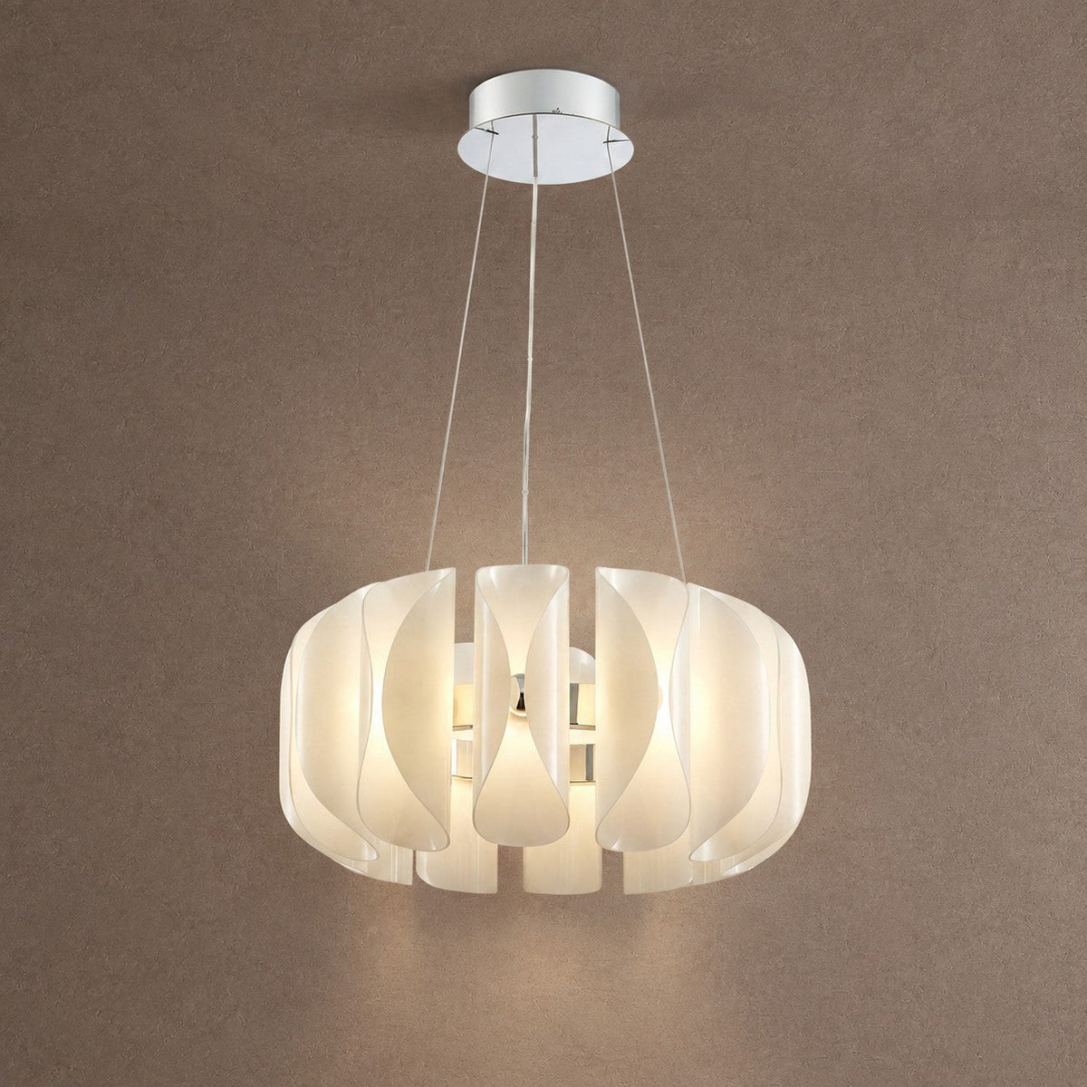 Helena Modern Glass Round Chandelier - Ø23.6" × H11.8" (Ø60 × H30 cm)Blushlighting