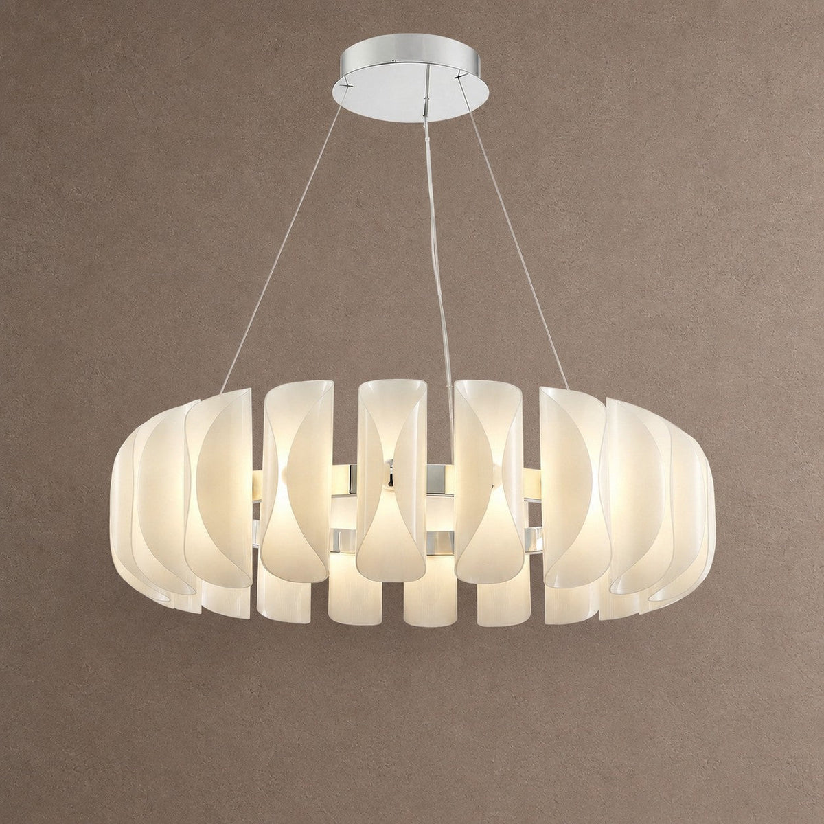 Helena Modern Glass Round Chandelier - Ø39.4" × H11.8" (Ø100 × H30 cm)Blushlighting