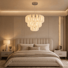 Helena Tiered Modern Glass Chandelier 31" D - Blushlighting