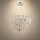 Helena Tiered Modern Glass Chandelier 31" D - Blushlighting