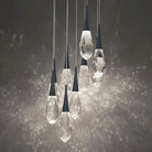 Hellebore LED Multi Light Pendant Light Round Chandelier - 15 - LightPolished NickelBlushlighting