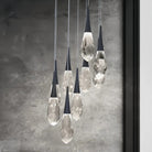 Hellebore LED Multi Light Pendant Light Round Chandelier - 15 - LightPolished NickelBlushlighting