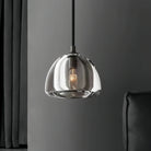 Hemisphare Crystal Glass Pendant Lamp-