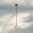 Hemisphare Crystal Glass Pendant Lamp-7'' D-Matte Black-