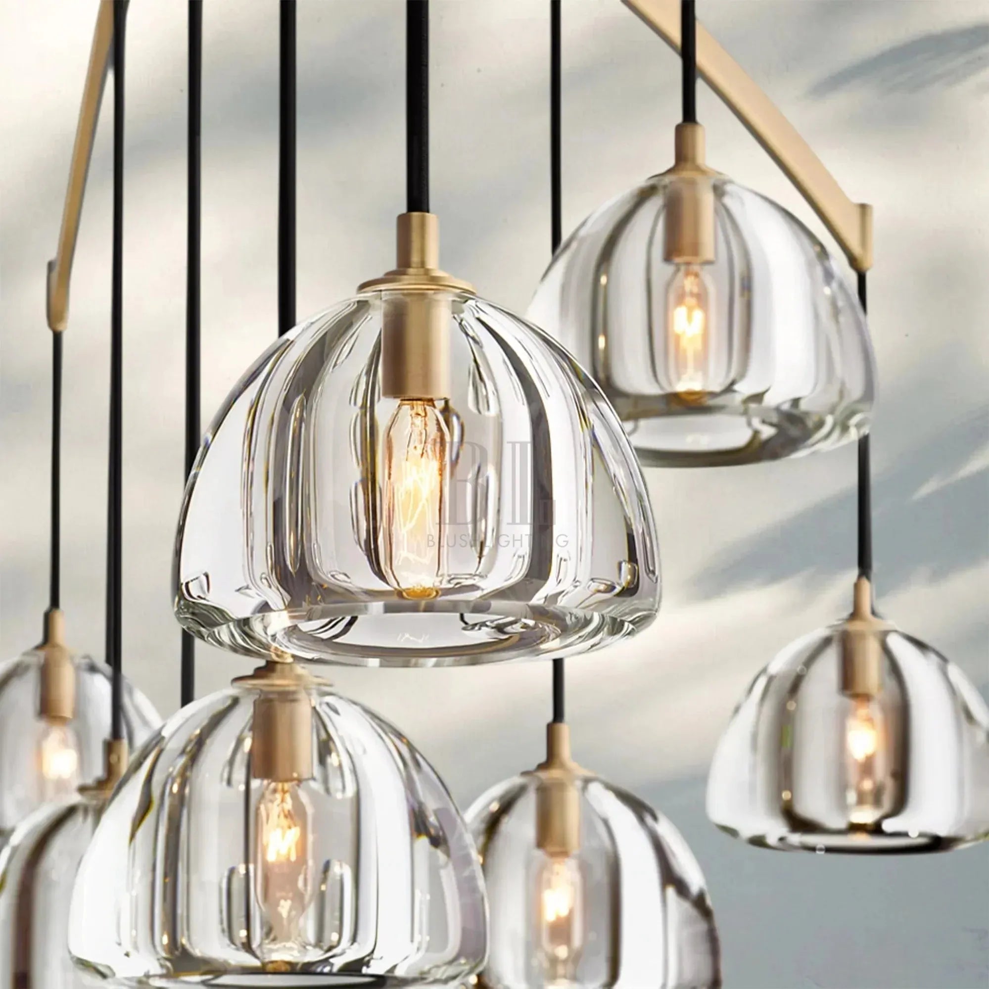 Hemisphare Crystal Round Chandelier 36'' 48'' 60''-