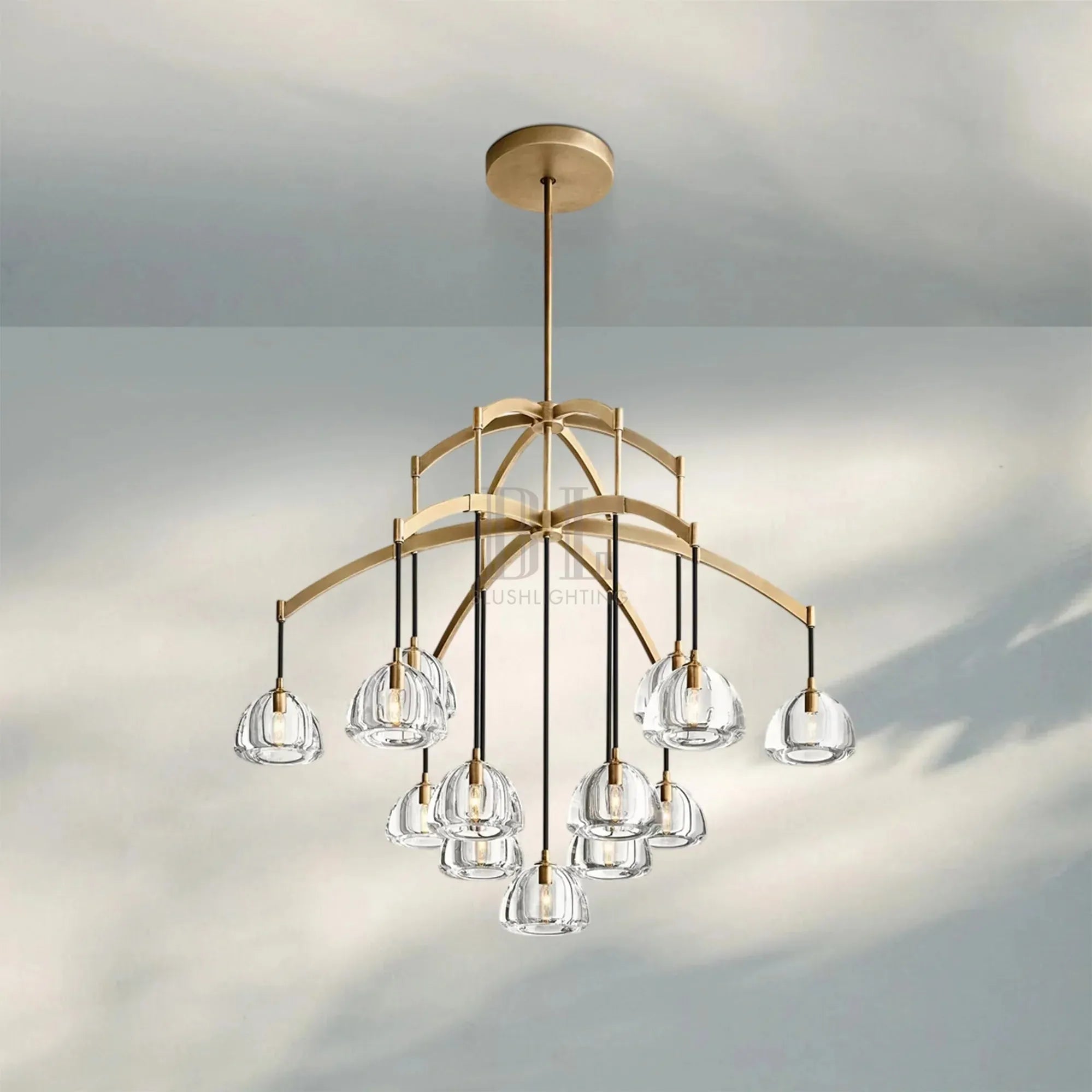 Hemisphare Crystal Round Chandelier 36'' 48'' 60''-Round 48"-Round 36"-