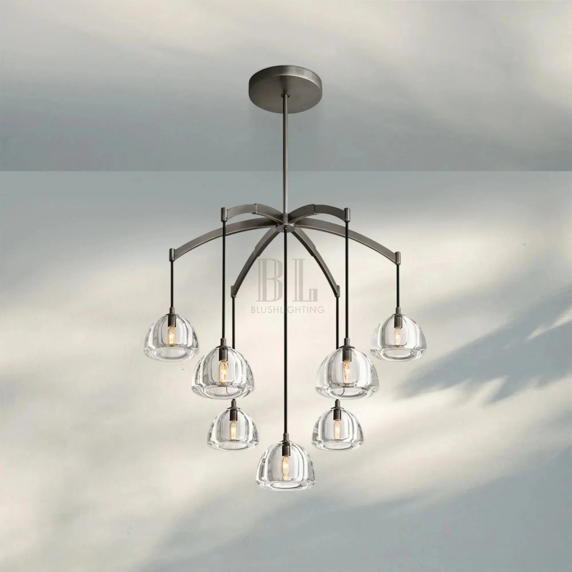 Hemisphare Crystal Round Chandelier 36'' 48'' 60''-Round 36"-Round 48"-