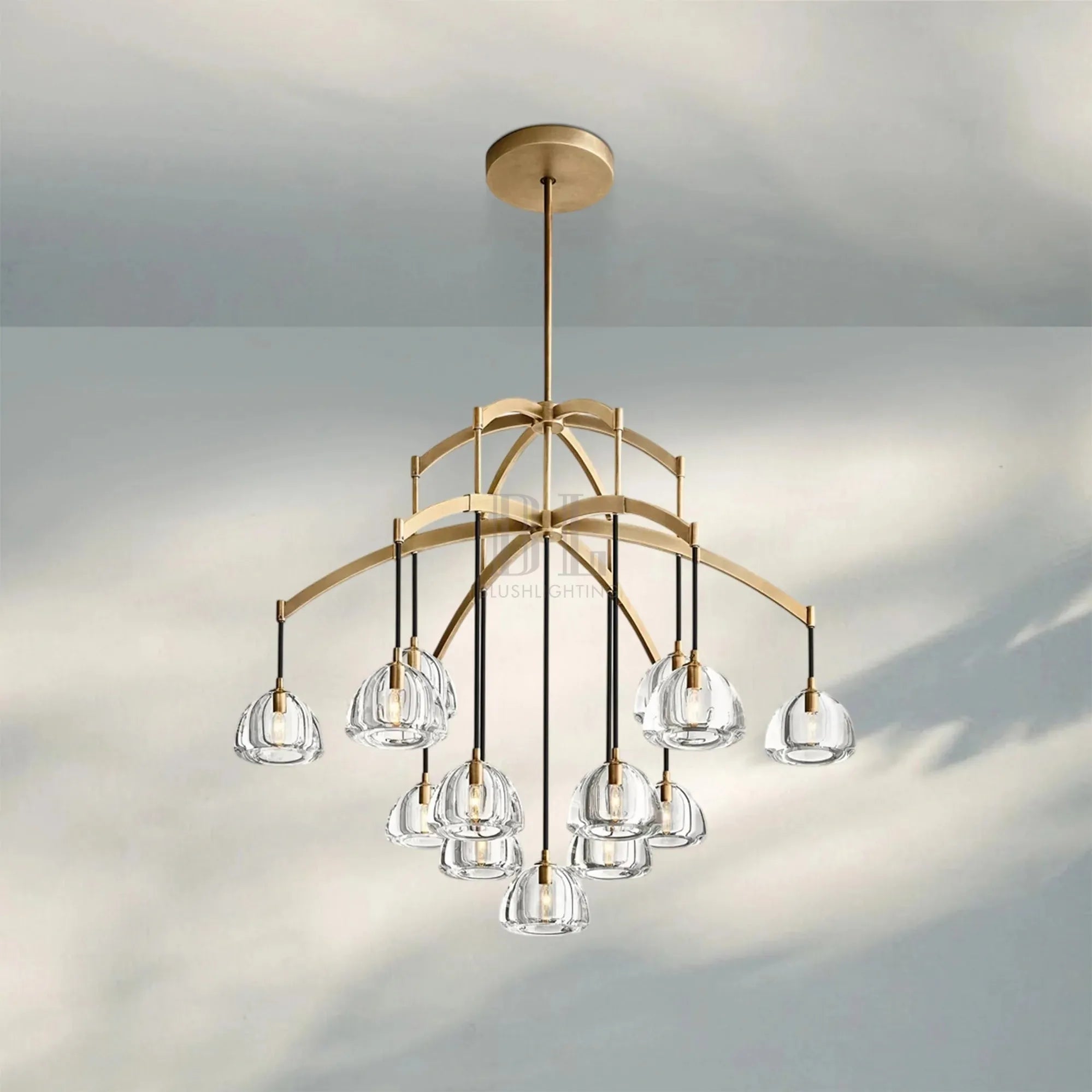 Hemisphare Crystal Round Chandelier 36'' 48'' 60''-Round 48"-Round 36"-